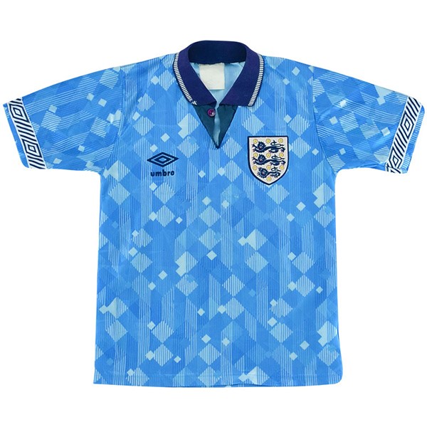 Ausweichtrikot Thailand England Retro 1990 Blau Günstige Fußballtrikots